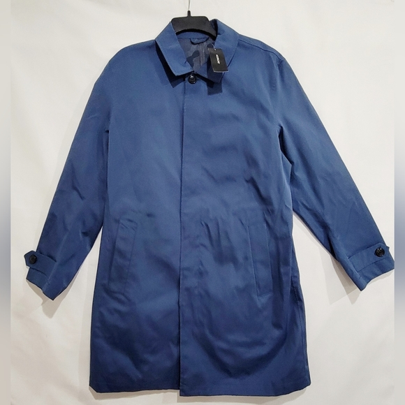 Alfani Macintosh Button Front Outerwear Overcoat Men's Jacket - Picture 4 of 5